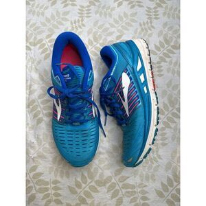 Brooks Transcend 5 Mens 10.5 Cushioned Sneaker Blue 3D Fit Print Athletic